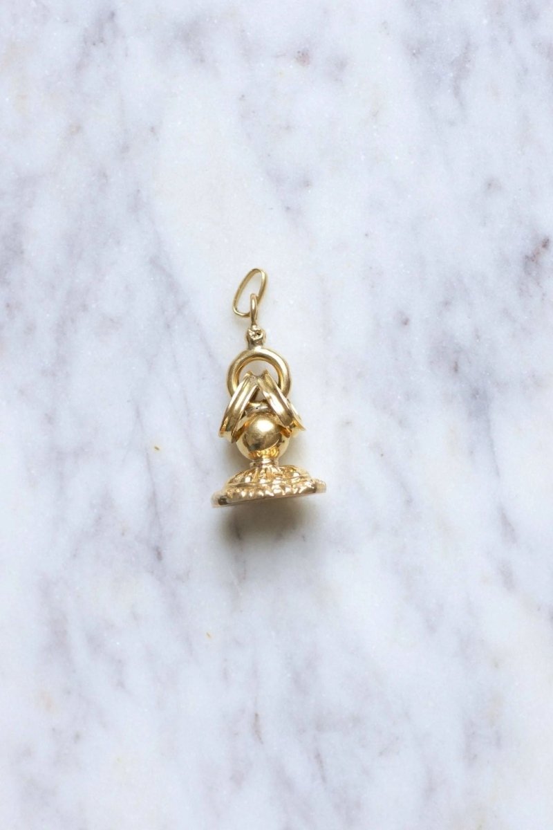 Pendentif ancien sceau cachet victorien en or jaune - Castafiore