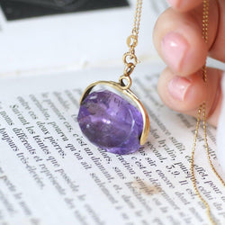 Pendentif ANCIEN Sceau pivotant en or jaune et améthyste - Castafiore