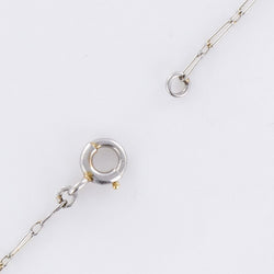 Pendentif ANONYME Médaille maille figaro en platine nacre et perles fines - Castafiore