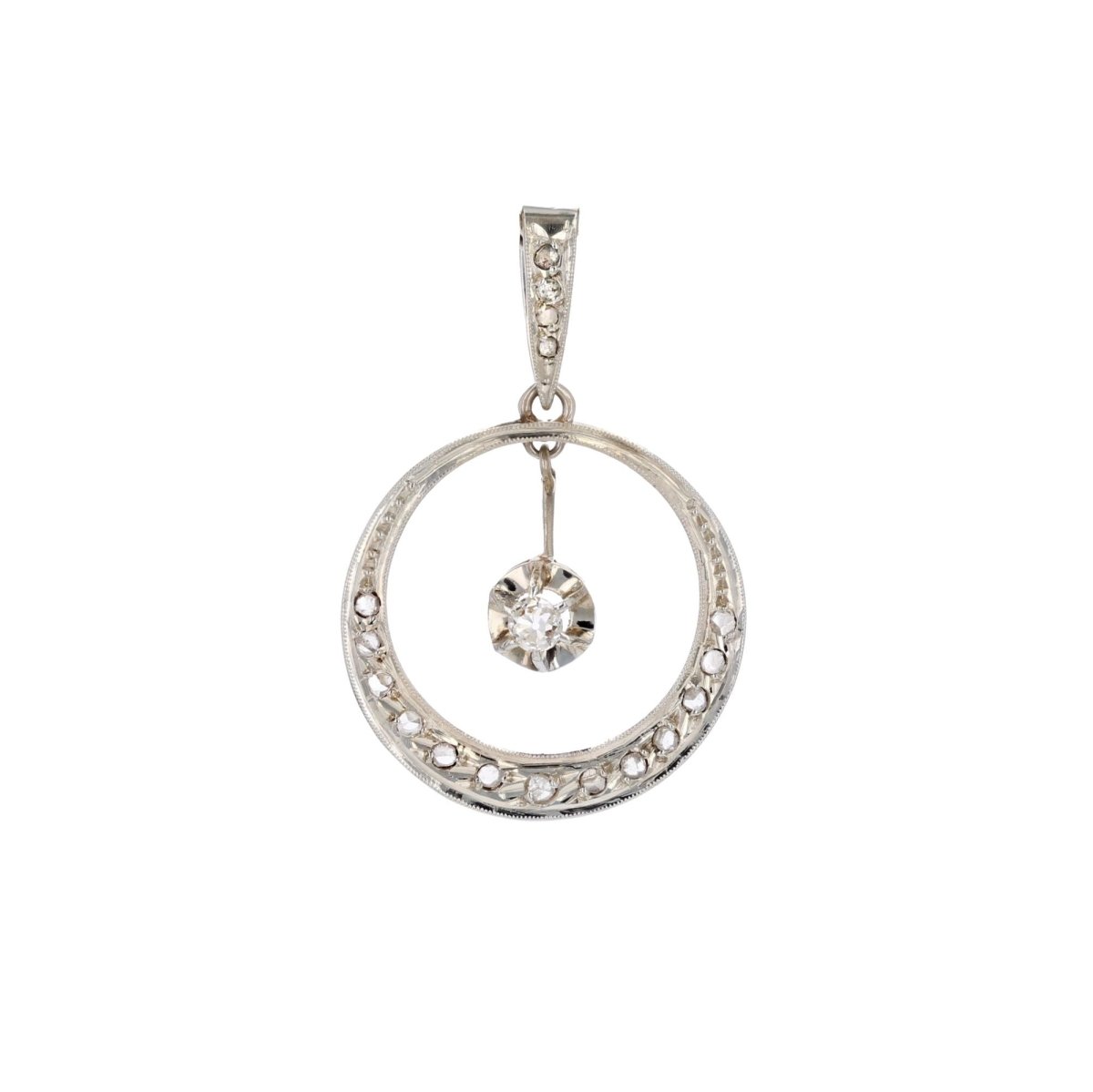 Pendentif art déco ancien diamants - Castafiore