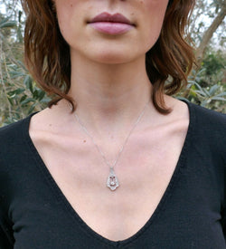 Pendentif Art Déco Diamants, monture en Platine. - Castafiore