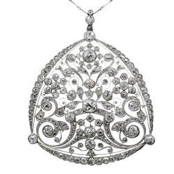 Pendentif AUCOC en platine et diamants - Castafiore