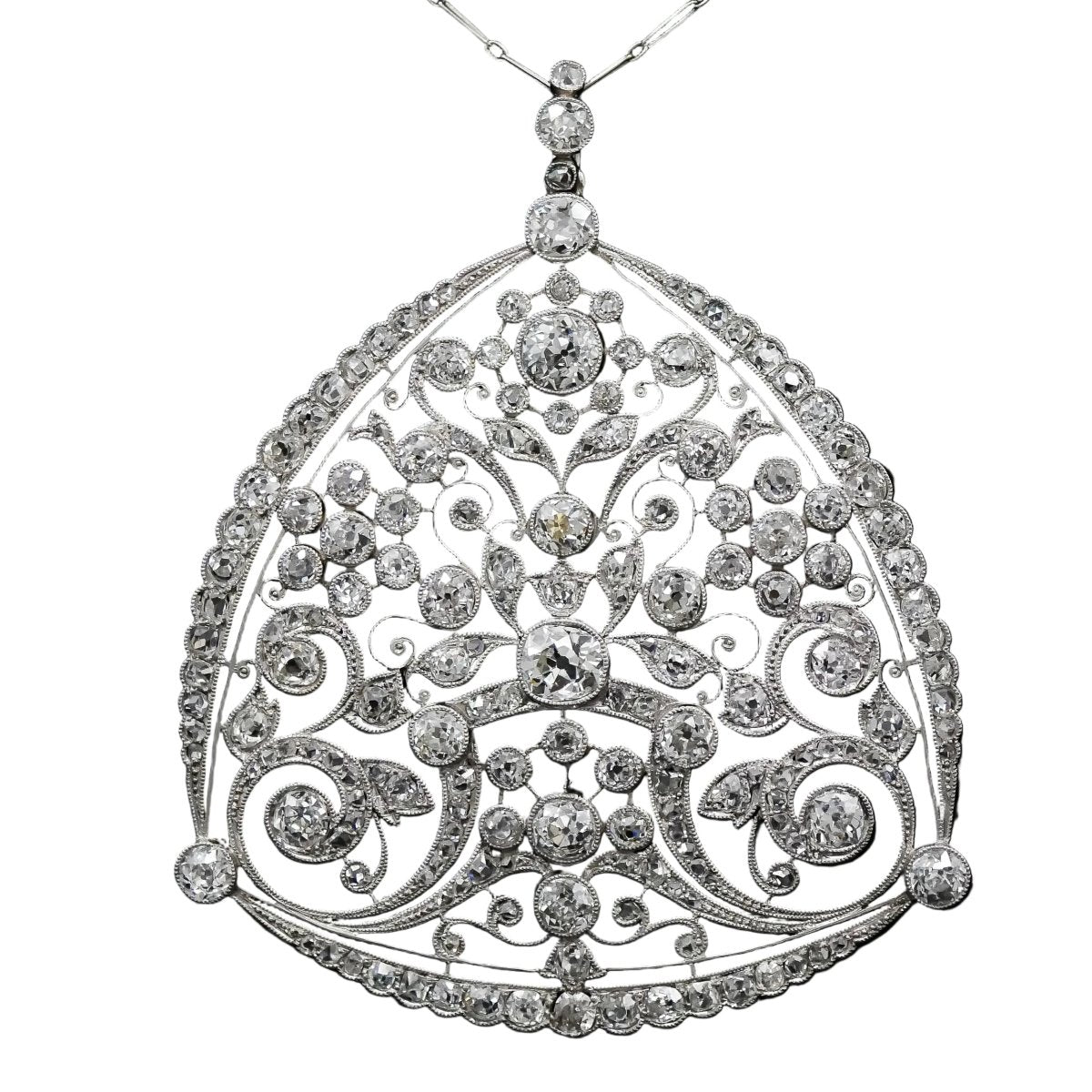 Pendentif AUCOC en platine et diamants - Castafiore