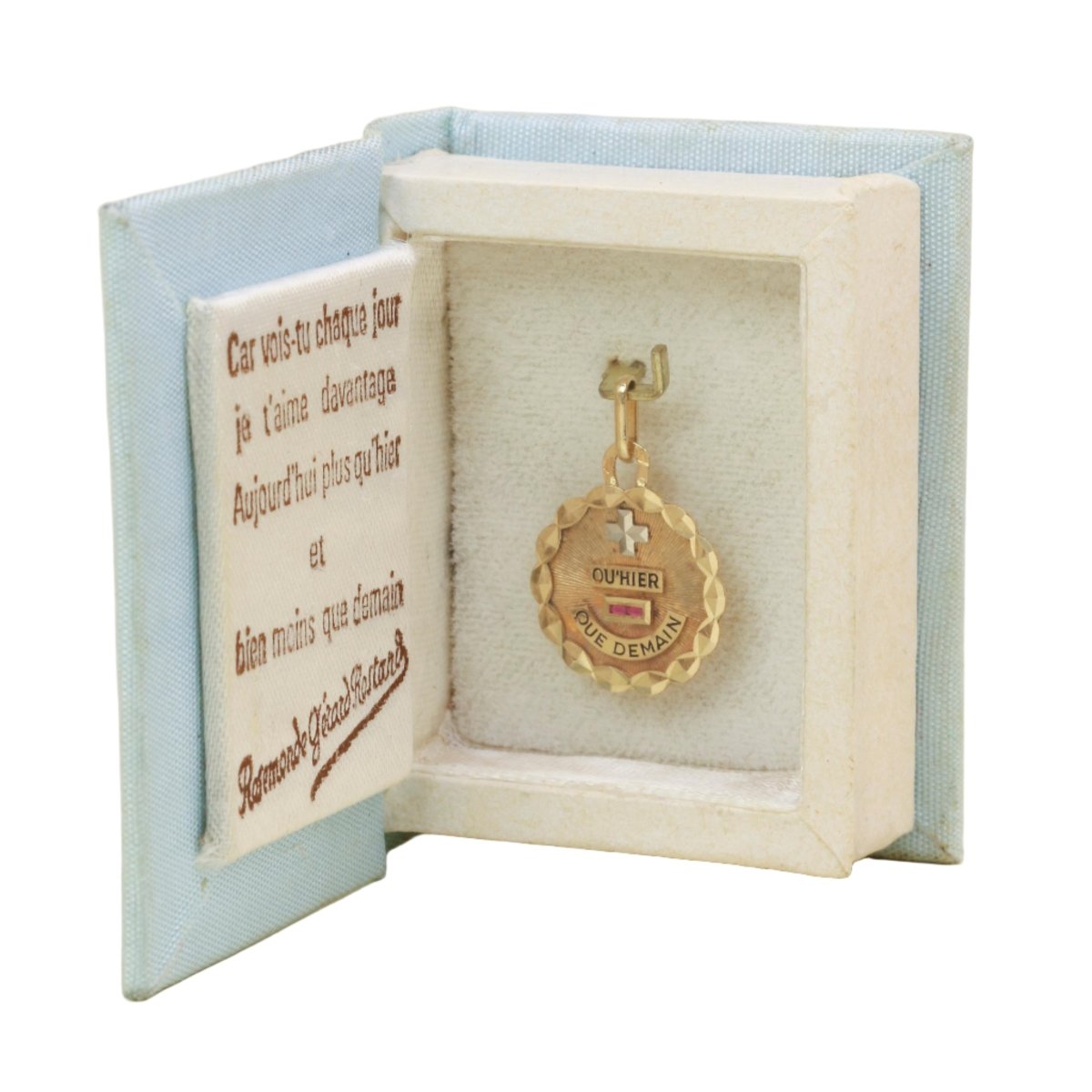 Pendentif AUGIS en or jaune et rubis - Castafiore