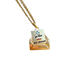 Pendentif AUGIS en or jaune et rubis - Castafiore