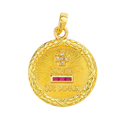 Pendentif AUGIS en or jaune, rubis et diamants - Castafiore