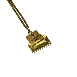 Pendentif AUGIS "Lettre d'Amour" en or jaune et rubis - Castafiore