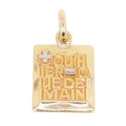 Pendentif AUGIS Plus hier moins demain en or jaune - Castafiore