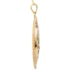 Pendentif AUGIS "+ qu’hier – que demain" en or jaune et rubis - Castafiore