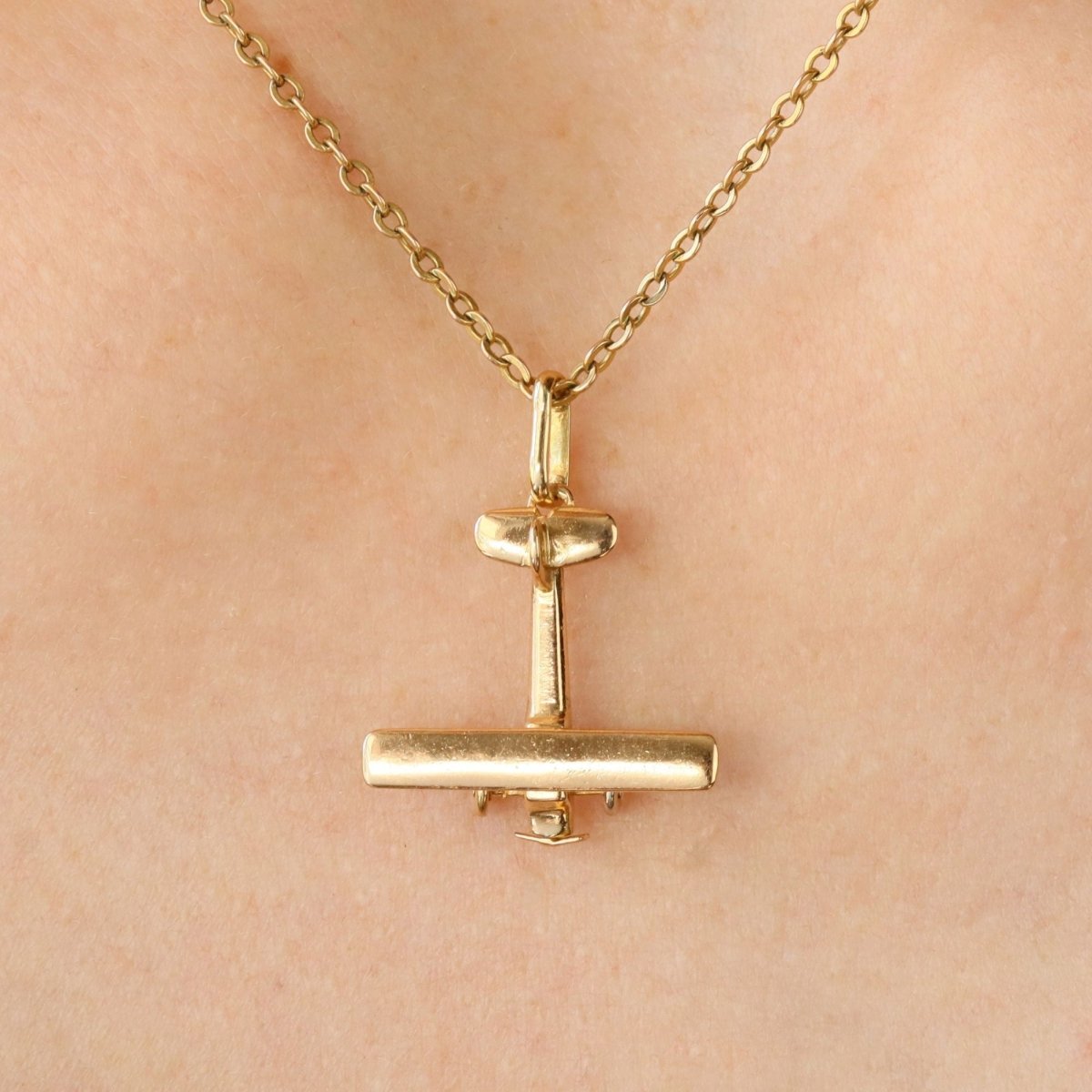Pendentif avion en or jaune - Castafiore