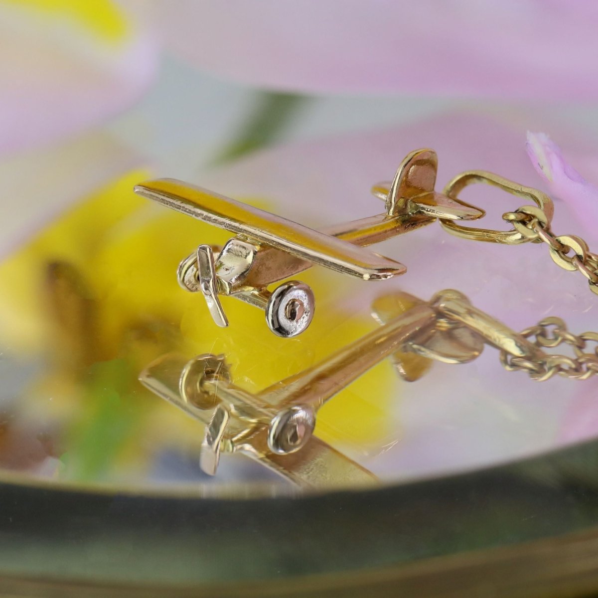 Pendentif avion en or jaune - Castafiore