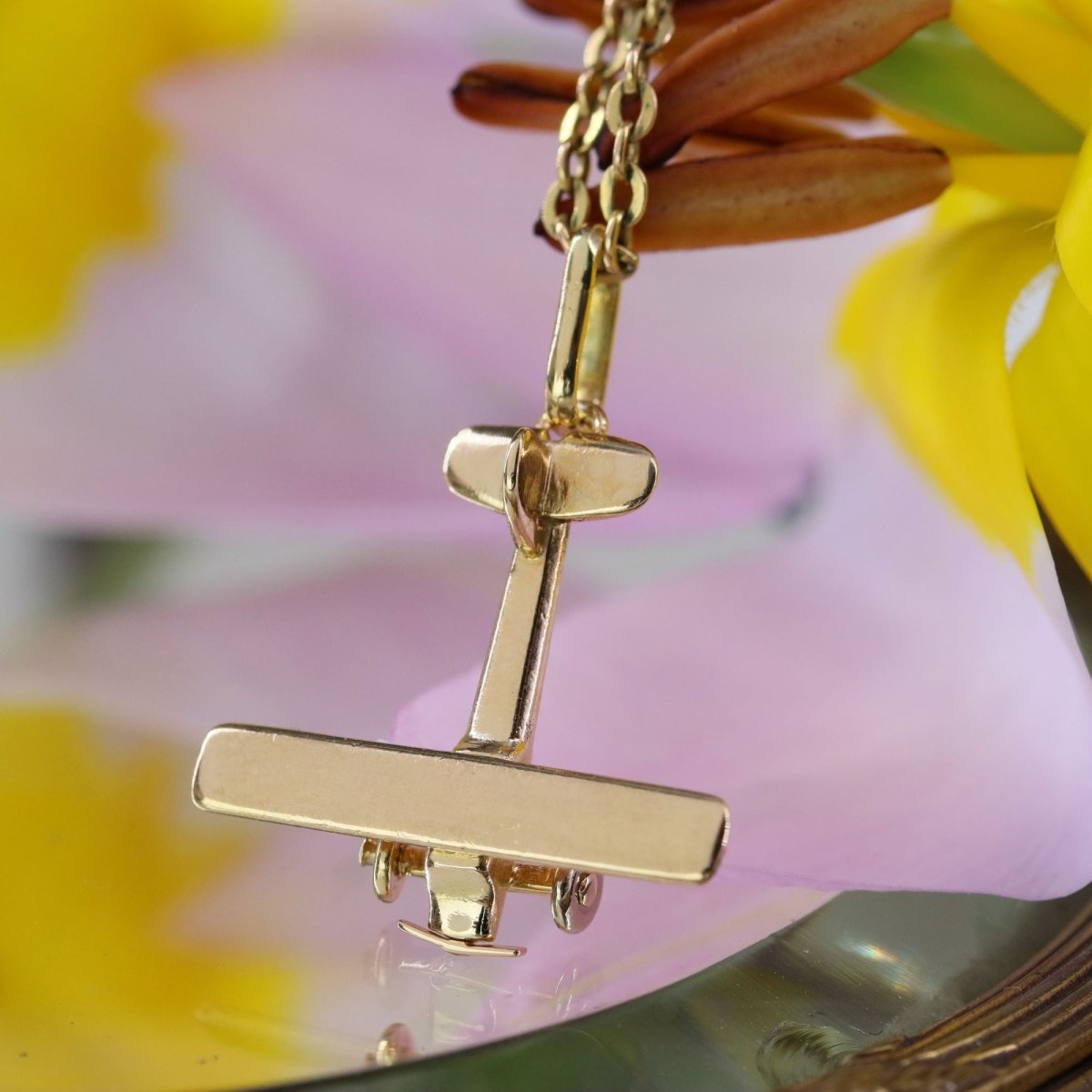 Pendentif avion en or jaune - Castafiore