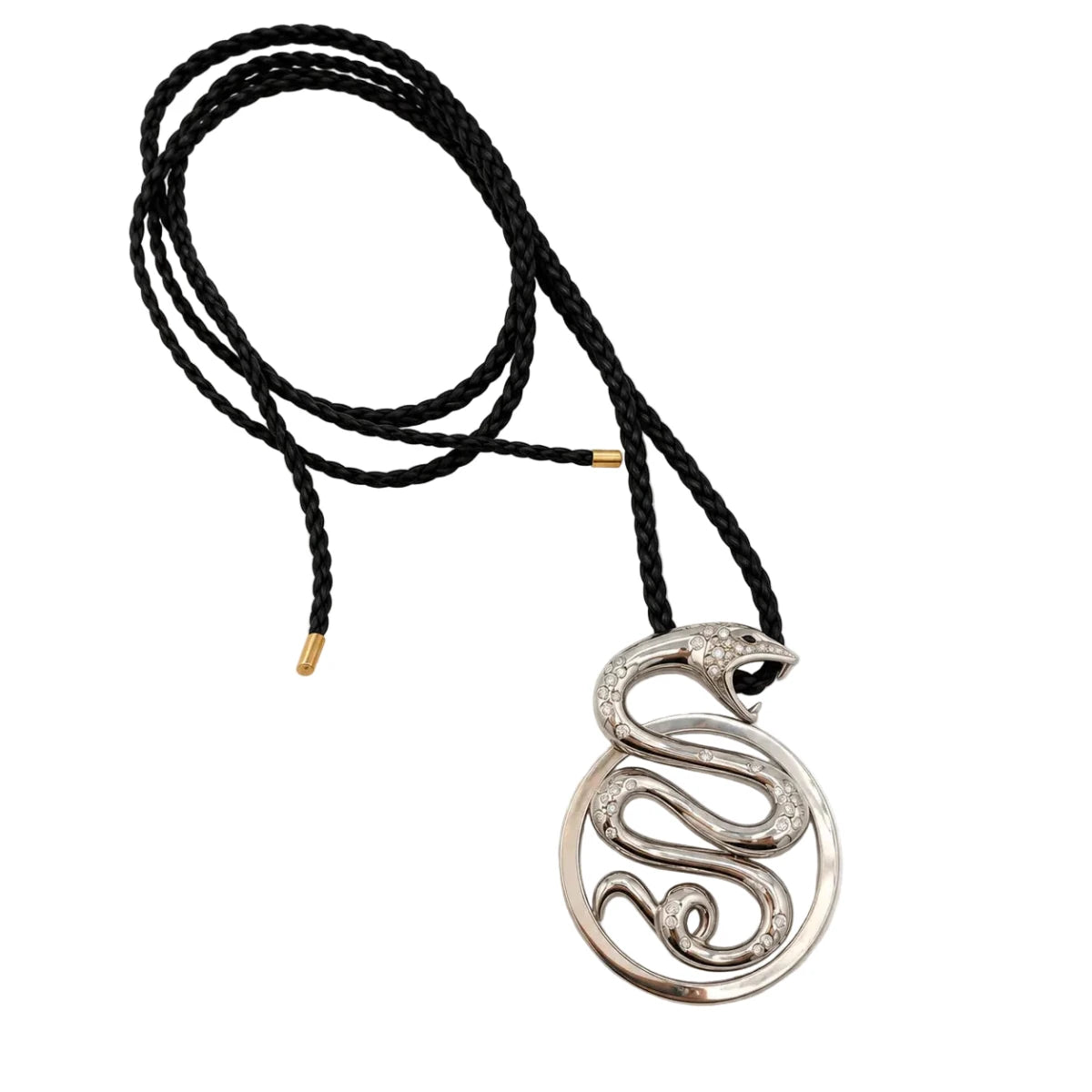 Pendentif BOUCHERON "Trouble Serpent" GM en or blanc et diamants - Castafiore