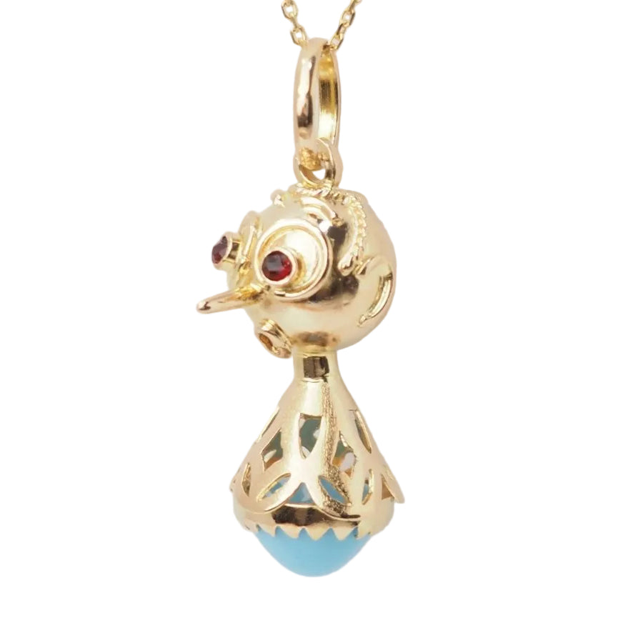Pendentif breloque figurine en or jaune - Castafiore