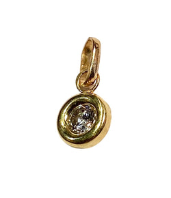 Pendentif Brillant en Or jaune et Diamant - Castafiore