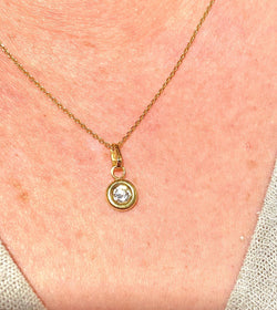Pendentif Brillant en Or jaune et Diamant - Castafiore