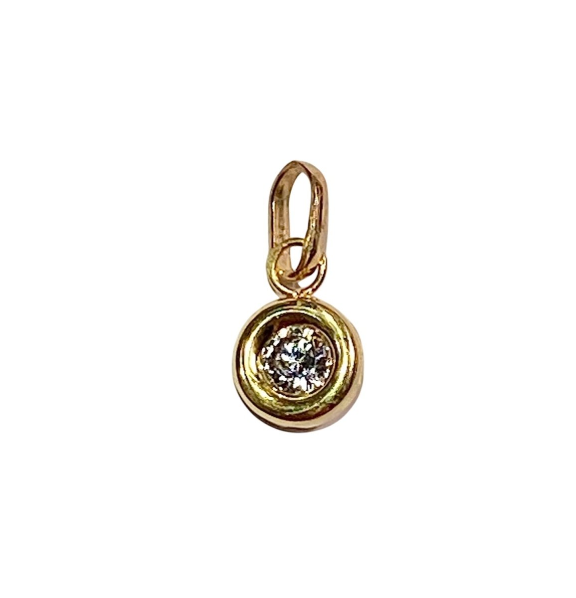 Pendentif Brillant en Or jaune et Diamant - Castafiore