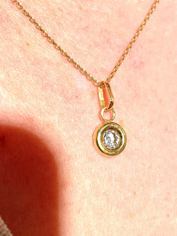 Pendentif Brillant en Or jaune et Diamant - Castafiore