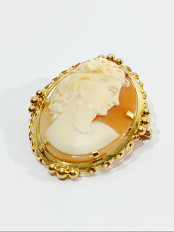 Pendentif Broche Camée Coquillage - Castafiore