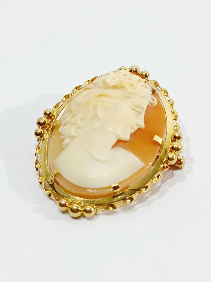 Pendentif Broche Camée Coquillage - Castafiore