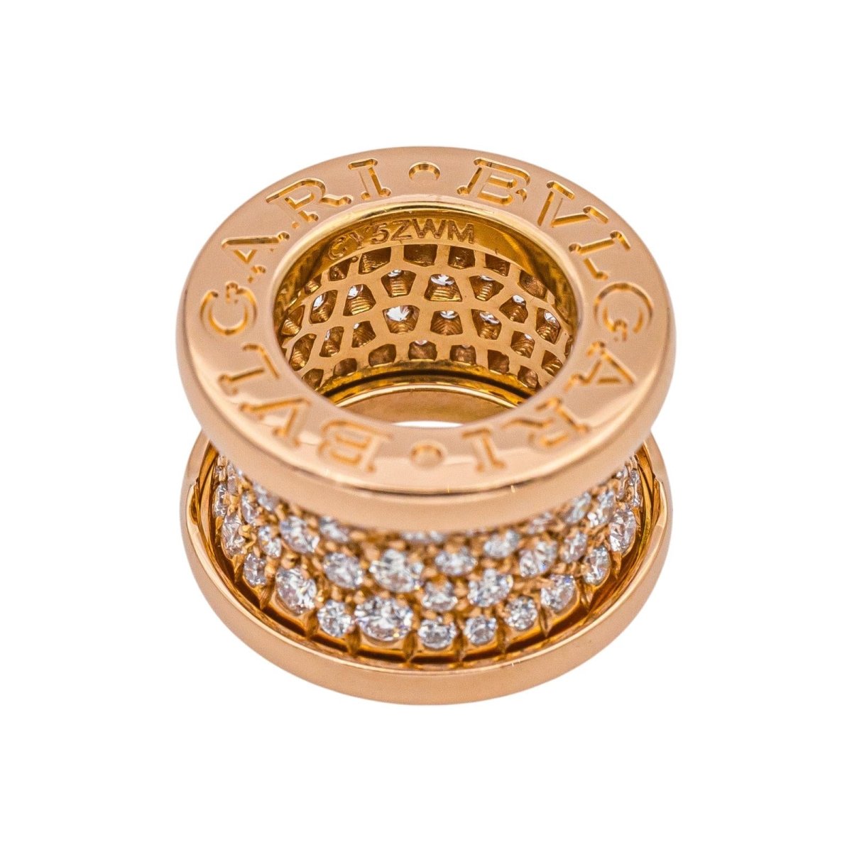 Pendentif BULGARI "B.Zéro 1" en or rose et diamants - Castafiore