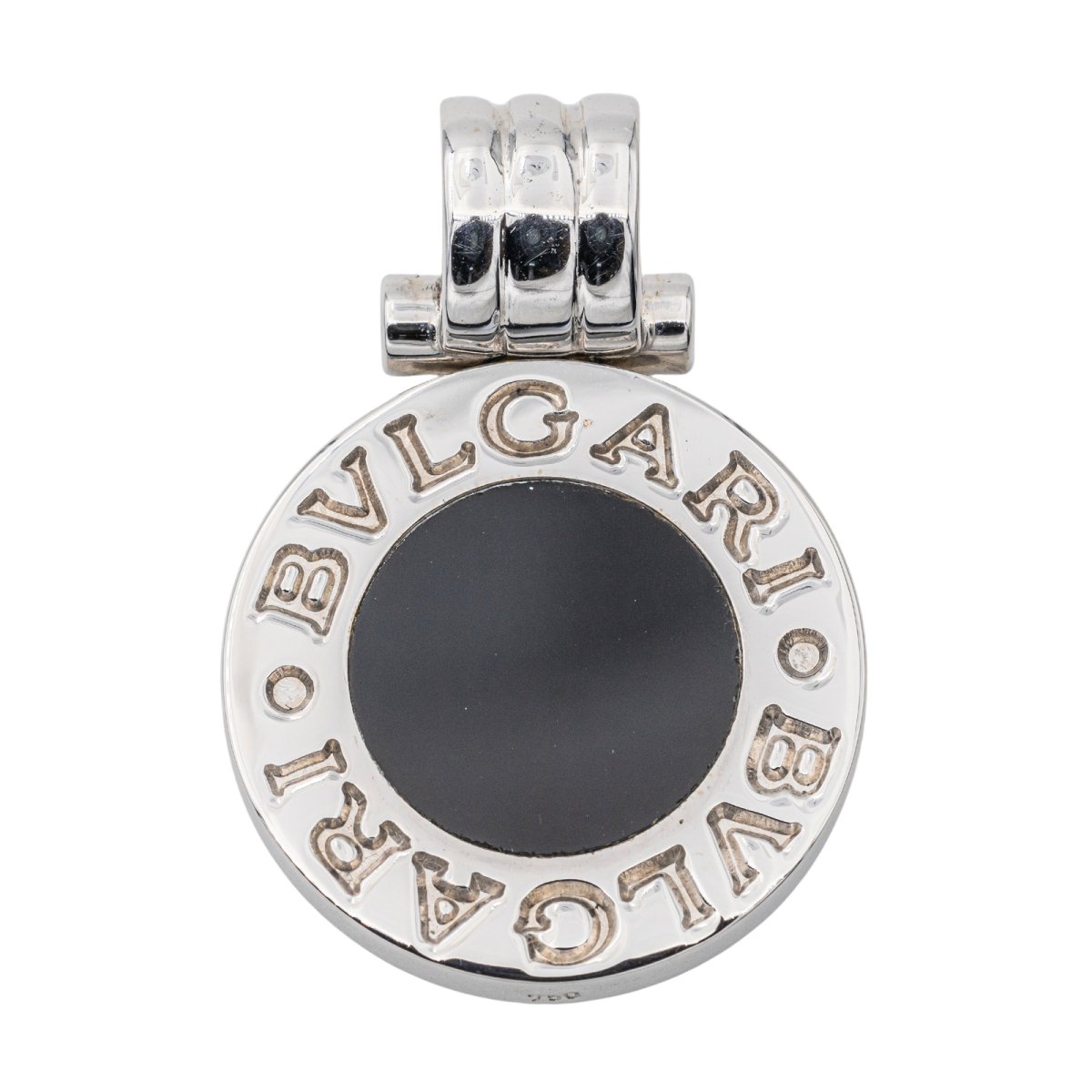 Pendentif BULGARI en or blanc et onyx - Castafiore