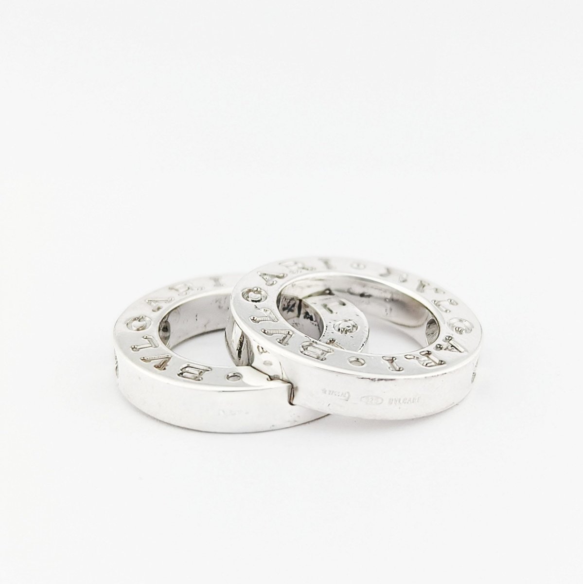 Pendentif Bvlgari en argent - motif cercles entrelacés - Castafiore