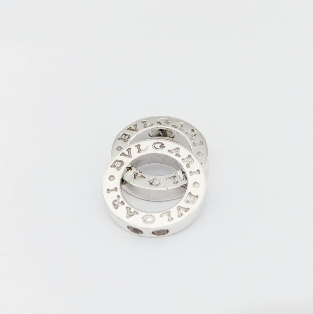 Pendentif Bvlgari en argent - motif cercles entrelacés - Castafiore