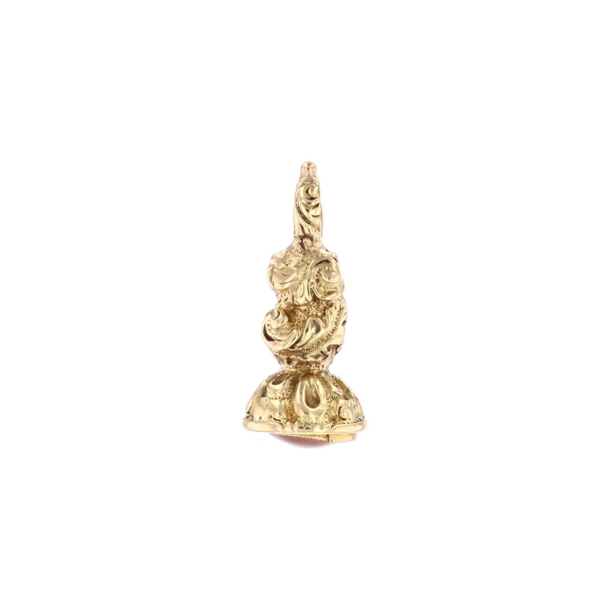 Pendentif cachet en or jaune et verre - Castafiore