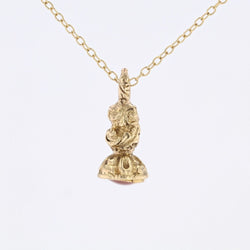 Pendentif cachet en or jaune et verre - Castafiore