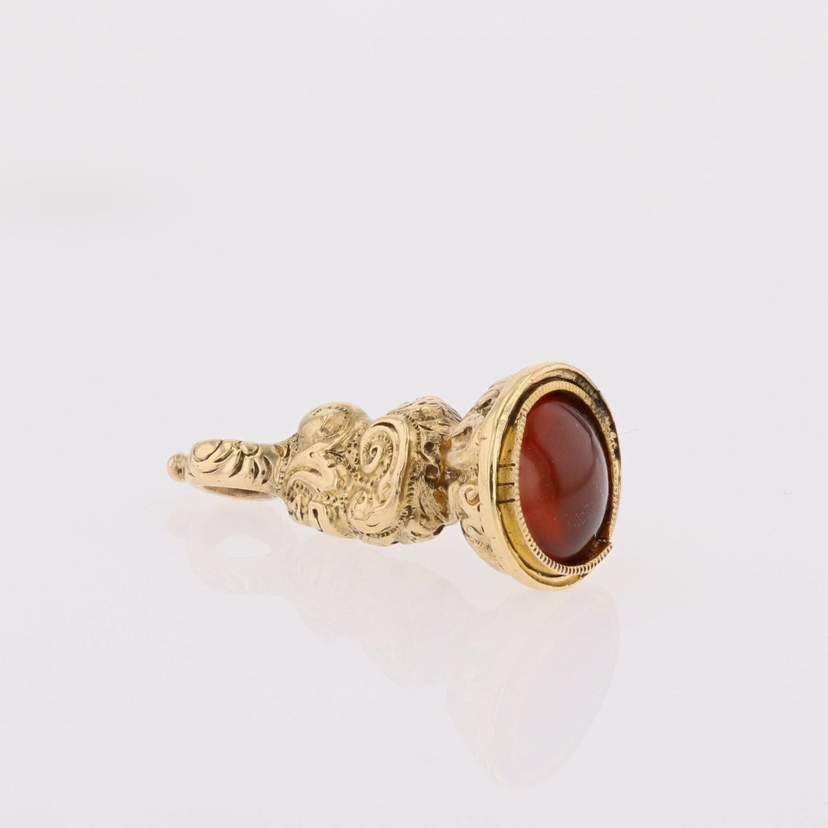 Pendentif cachet en or jaune et verre - Castafiore