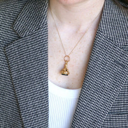 Pendentif Cachet Or Jaune et Jaspe Sanguin - Castafiore