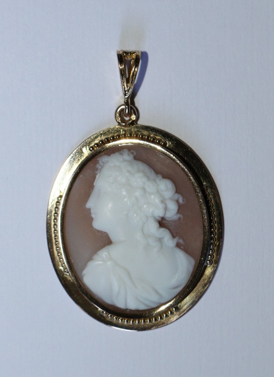 Pendentif camée ancien en or jaune - Castafiore
