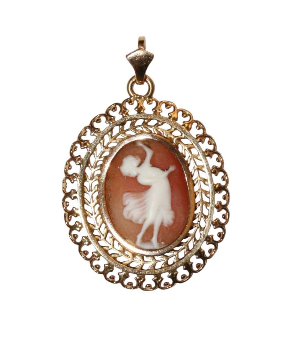 Pendentif Camée danseuse en or jaune - Castafiore
