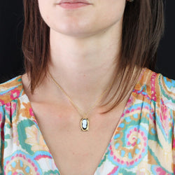 Pendentif Camée en or jaune et onyx - Castafiore