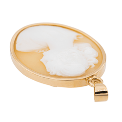 Pendentif Camée Or jaune Coquille - Castafiore