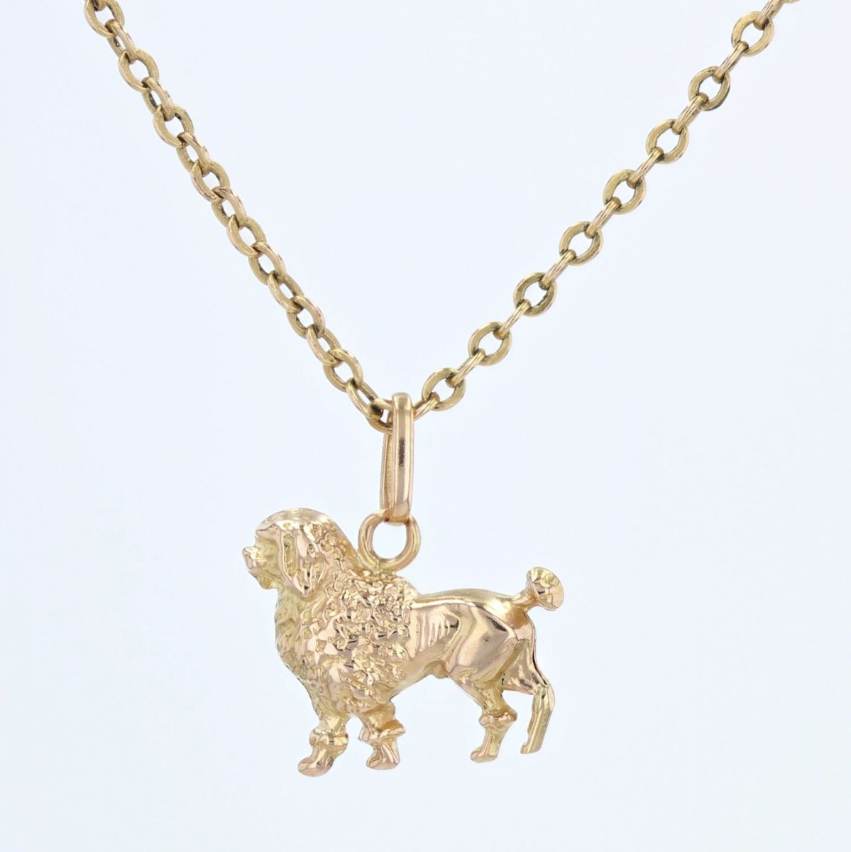 Pendentif caniche en or jaune - Castafiore