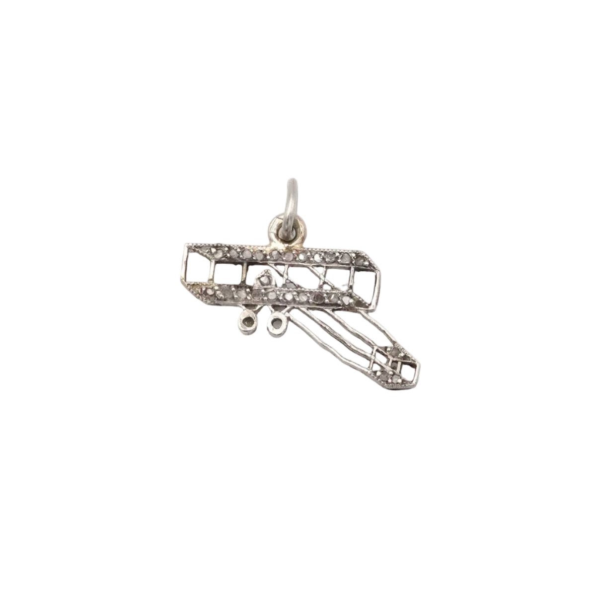 Pendentif CARTIER "Aéroplane" en platine et diamants - Castafiore
