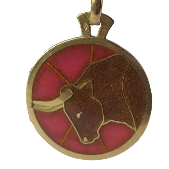 Pendentif CARTIER en or jaune et émail - Castafiore