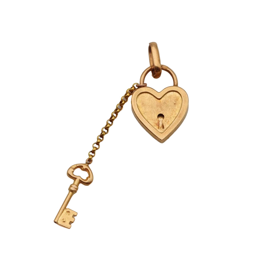 Pendentif CHARLES PERROUD Cadenas cœur en or jaune - Castafiore