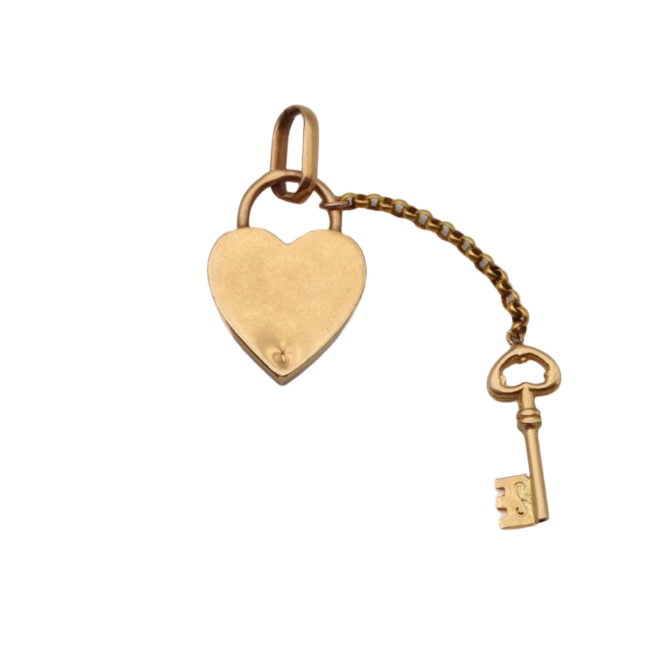 Pendentif CHARLES PERROUD Cadenas cœur en or jaune - Castafiore