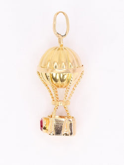 Pendentif charms montgolfière or jaune - Castafiore