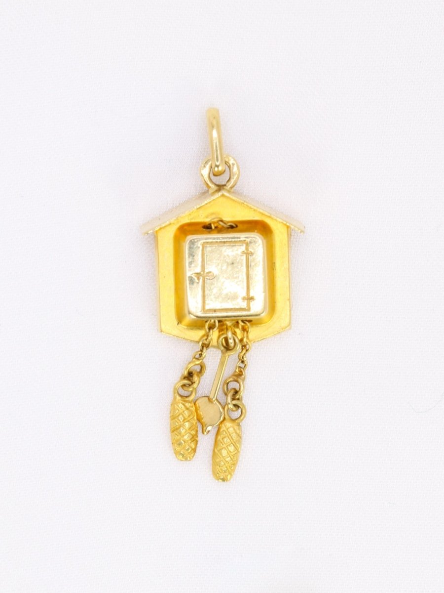 Pendentif Charms vintage coucou or jaune - Castafiore