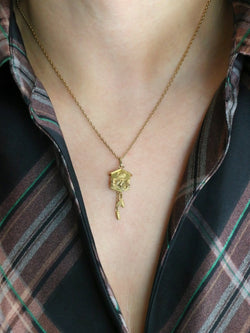 Pendentif Charms vintage coucou or jaune - Castafiore