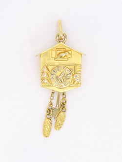 Pendentif Charms vintage coucou or jaune - Castafiore