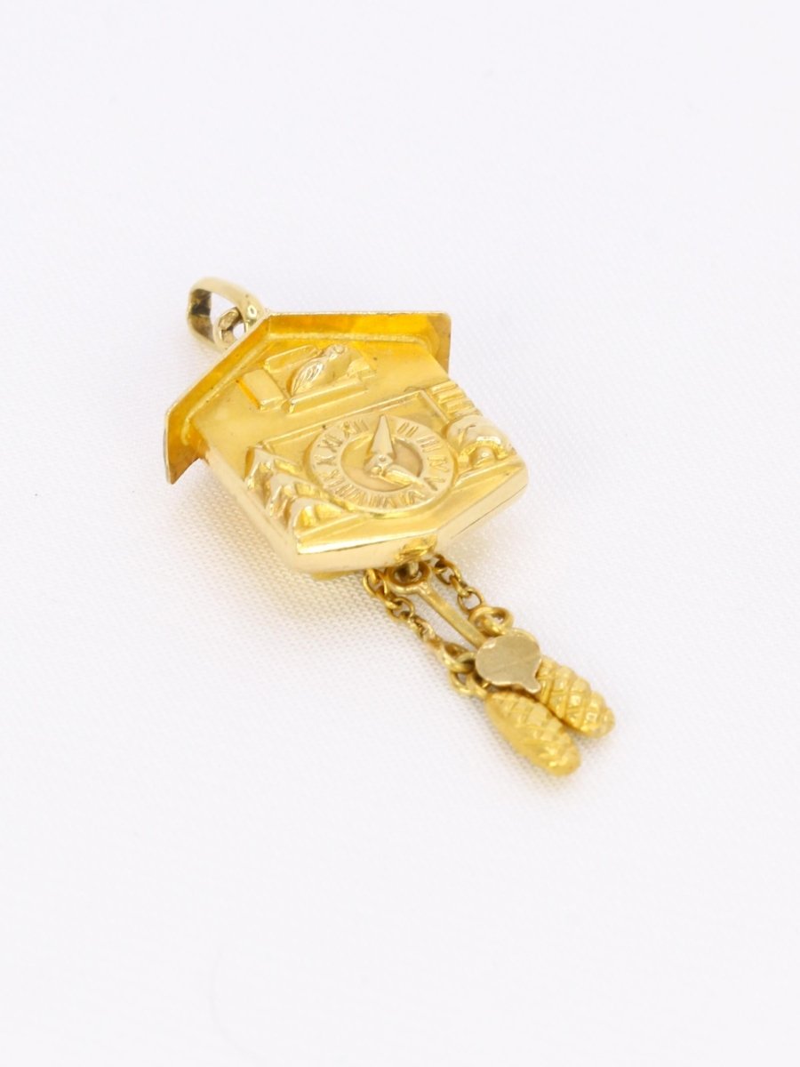 Pendentif Charms vintage coucou or jaune - Castafiore