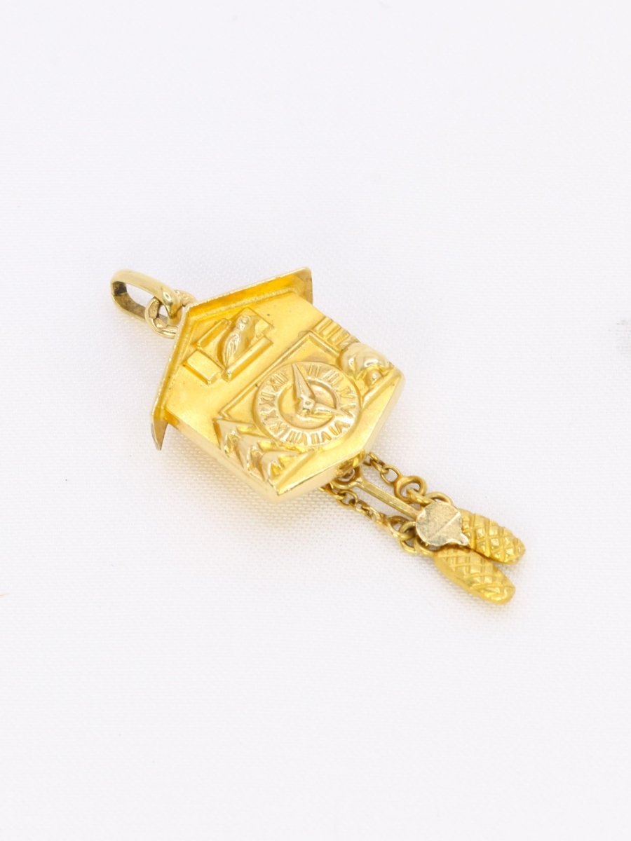 Pendentif Charms vintage coucou or jaune - Castafiore