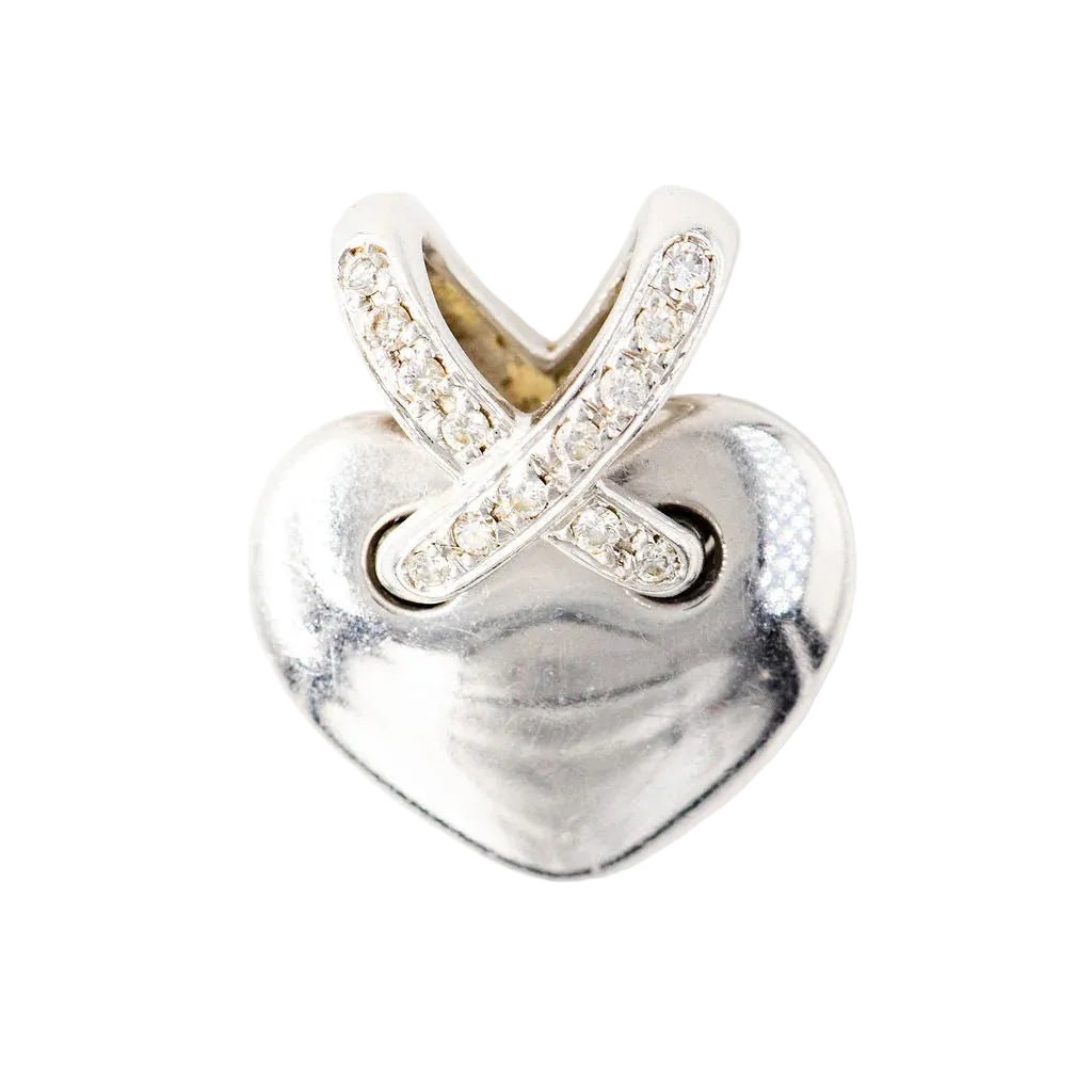 Pendentif CHAUMET "Coeur Liens" en or blanc et diamants - Castafiore