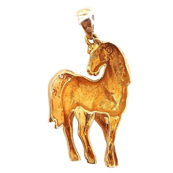 Pendentif Cheval en or jaune et gris - Castafiore