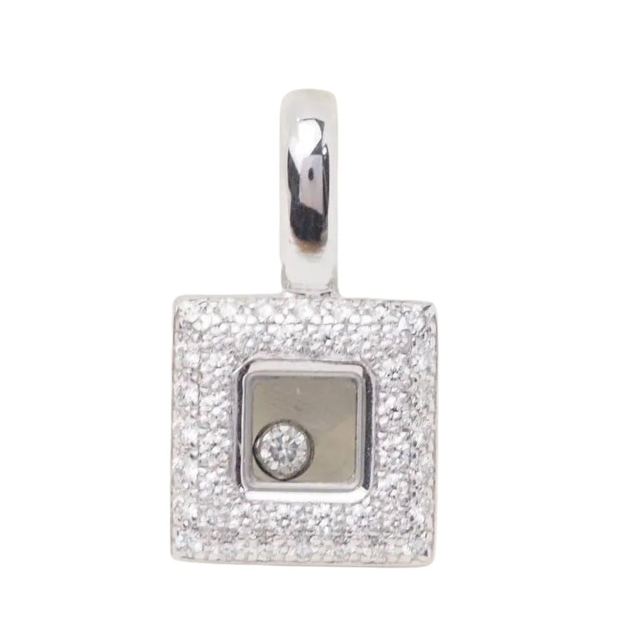 Pendentif Chopard Happy Diamonds en or blanc et diamants - Castafiore